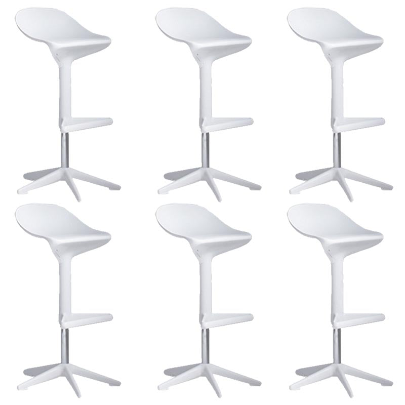 Scandinavian Adjustable Height Bar Stool Plastic Footrest Stool