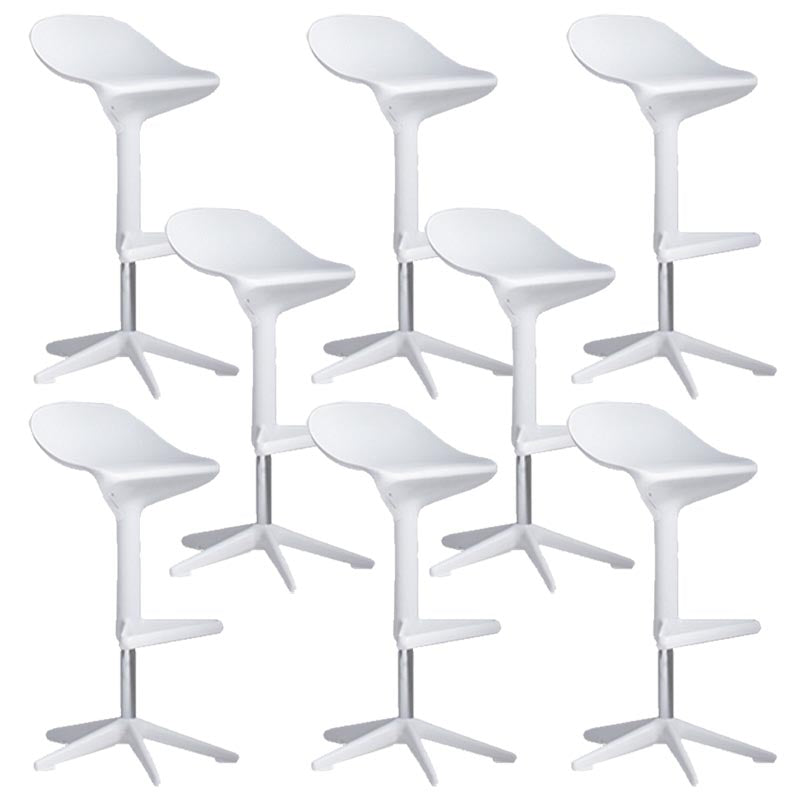 Scandinavian Adjustable Height Bar Stool Plastic Footrest Stool