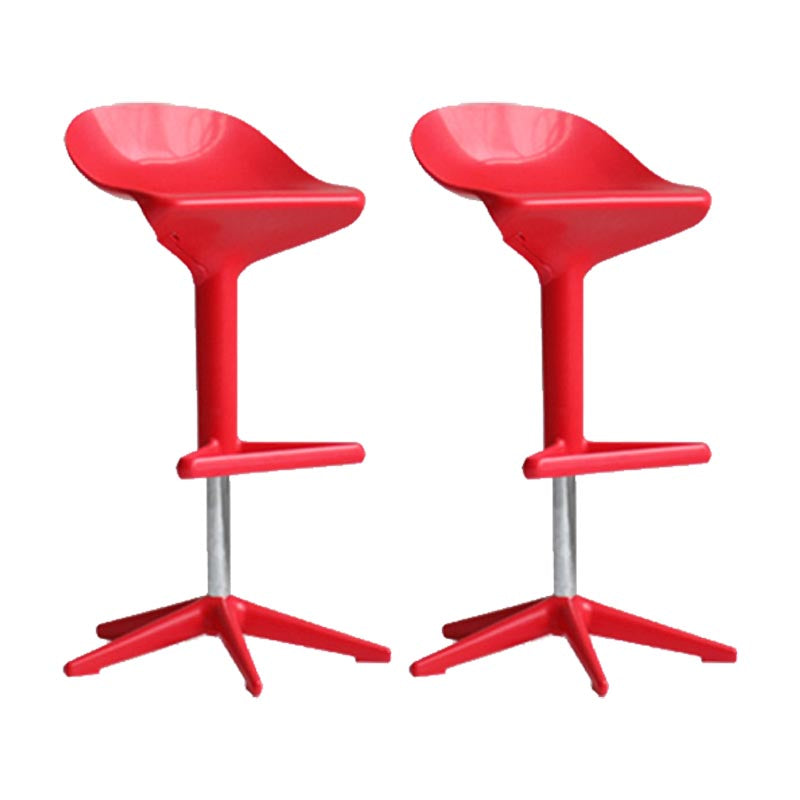 Scandinavian Adjustable Height Bar Stool Plastic Footrest Stool