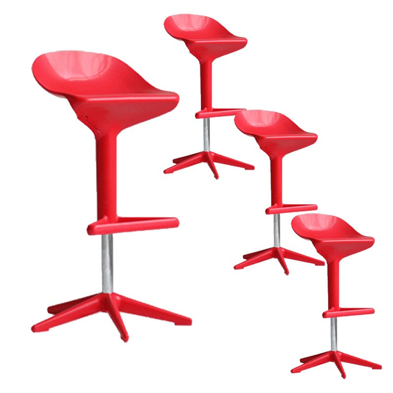 Scandinavian Adjustable Height Bar Stool Plastic Footrest Stool