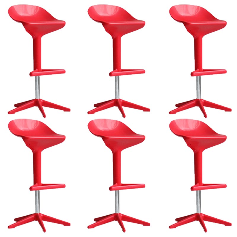 Scandinavian Adjustable Height Bar Stool Plastic Footrest Stool