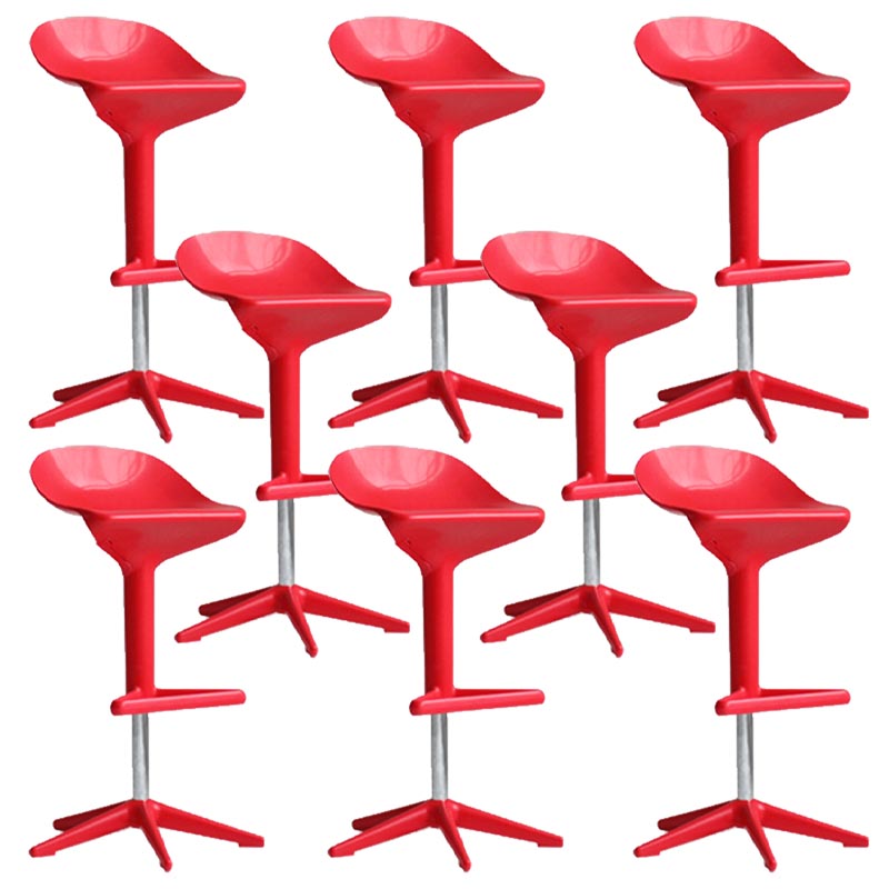 Scandinavian Adjustable Height Bar Stool Plastic Footrest Stool