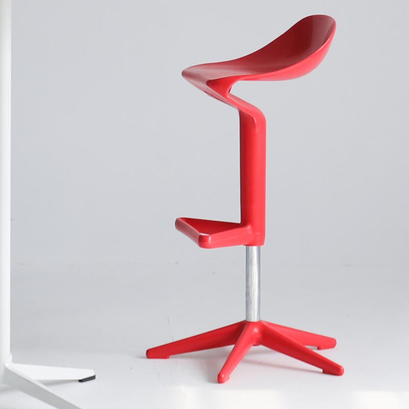Scandinavian Adjustable Height Bar Stool Plastic Footrest Stool