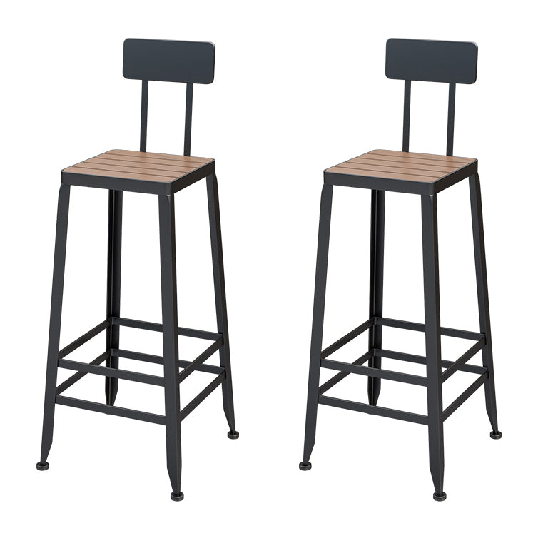 Industrial Bar Set 1/2/5 Pcs Wood Counter Height Table with Metal Barstool