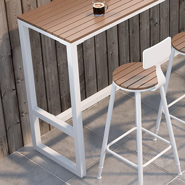 Industrial Bar Set 1/2/5 Pcs Wood Counter Height Table with Metal Barstool