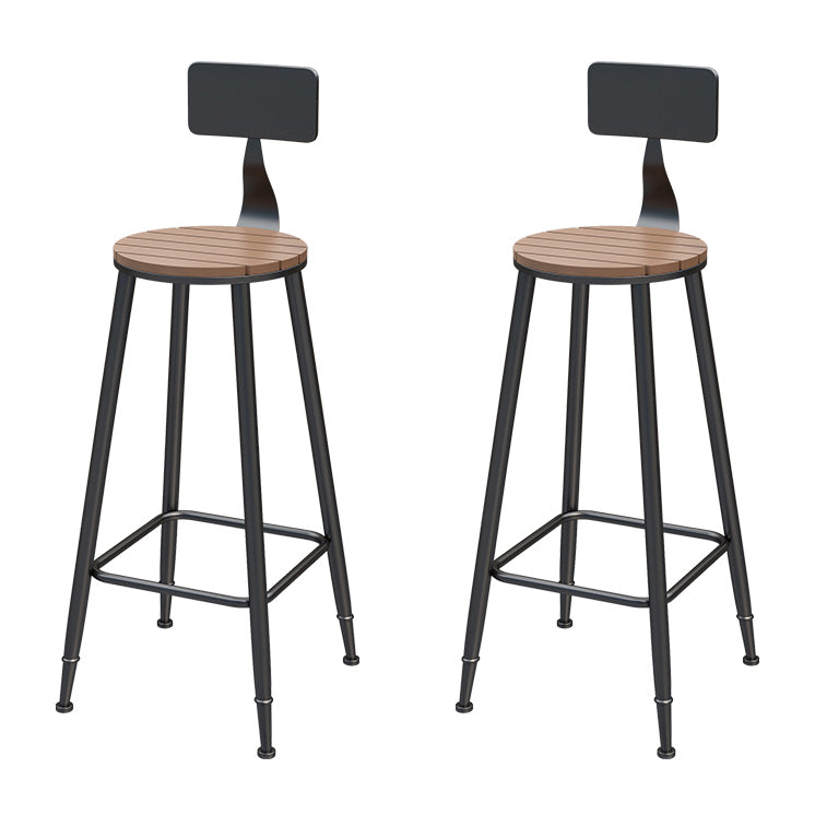 Industrial Bar Set 1/2/5 Pcs Wood Counter Height Table with Metal Barstool