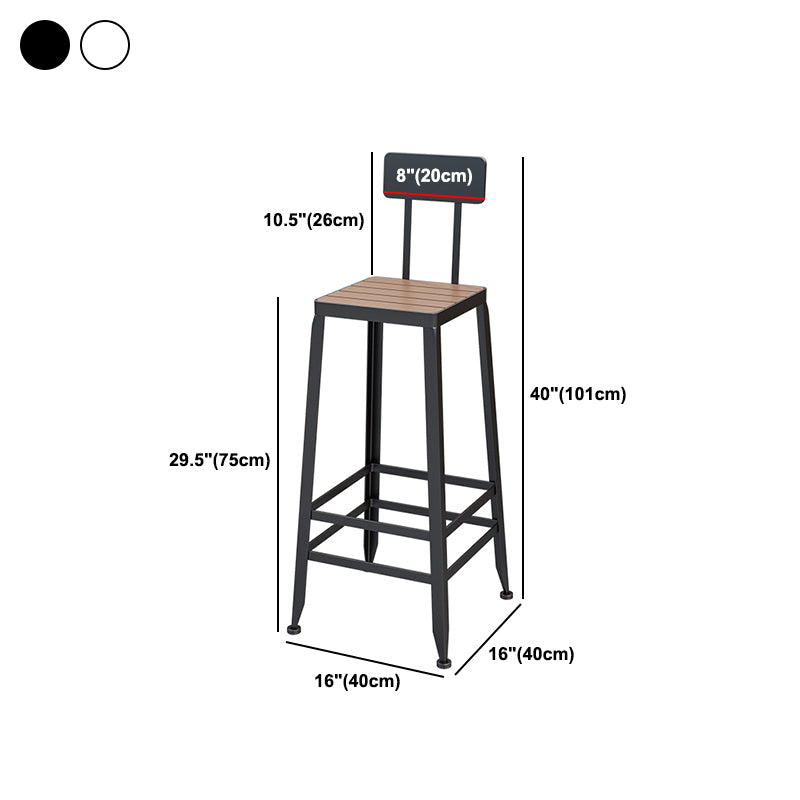 Industrial Bar Set 1/2/5 Pcs Wood Counter Height Table with Metal Barstool