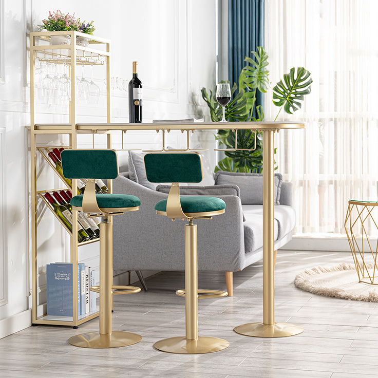 Modern 1/3 Pieces Bar Table Set Stone Counter Table with High Stools for Kitchen