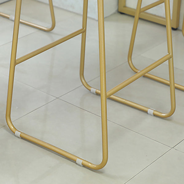 Glam 1/2/3 Pieces Bar Table Set Rectangle Stone Counter Table with High Stools