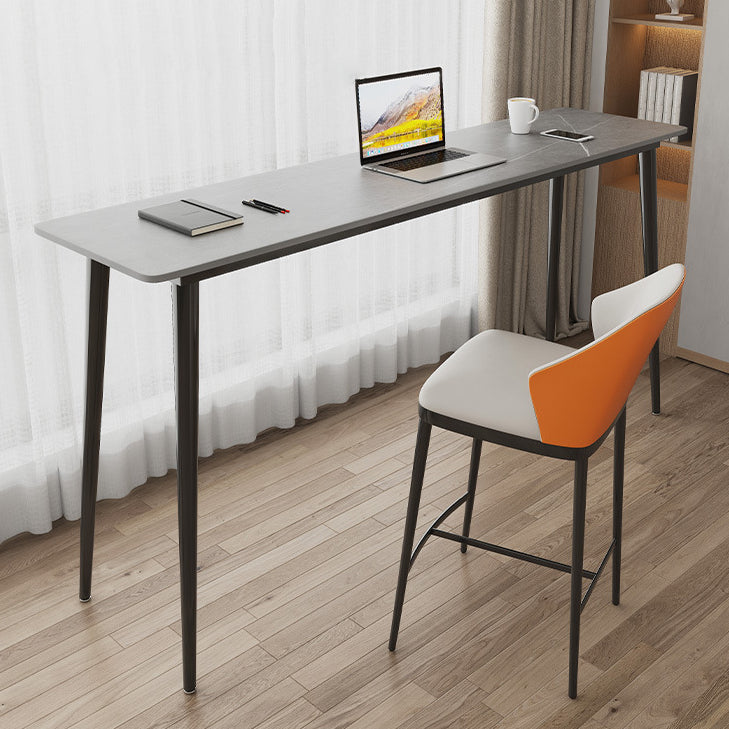 Industrial Rectangle Stone Bar Table Set 1/2/4 Pieces Counter Table for Indoor