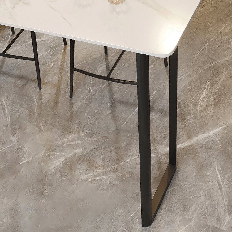 Industrial Rectangle Stone Bar Table Set 1/2/4 Pieces Counter Table for Indoor