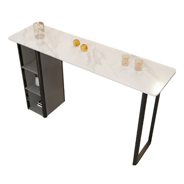 Industrial Rectangle Stone Bar Table Set 1/2/4 Pieces Counter Table for Indoor