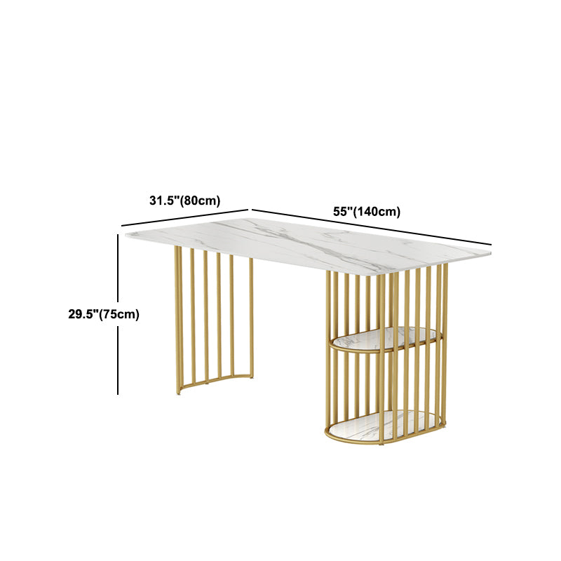 Nordic 1/2/5 Pieces Dining Set White Stone Top Dining Furniture