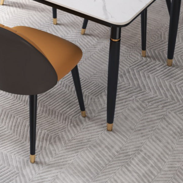 Modern 1/4/5/7 Pieces Dining Set Rectangle Black Base Dinette Set with Stone Top