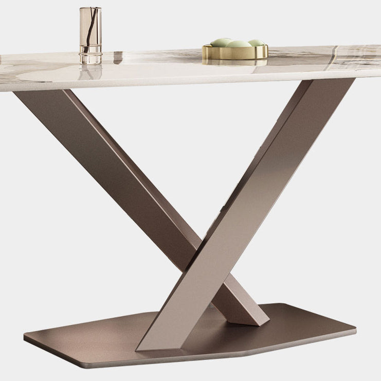 Modern Dining Set 1/2/5/7 Pcs Sintered Stone Dining Table with Chairs