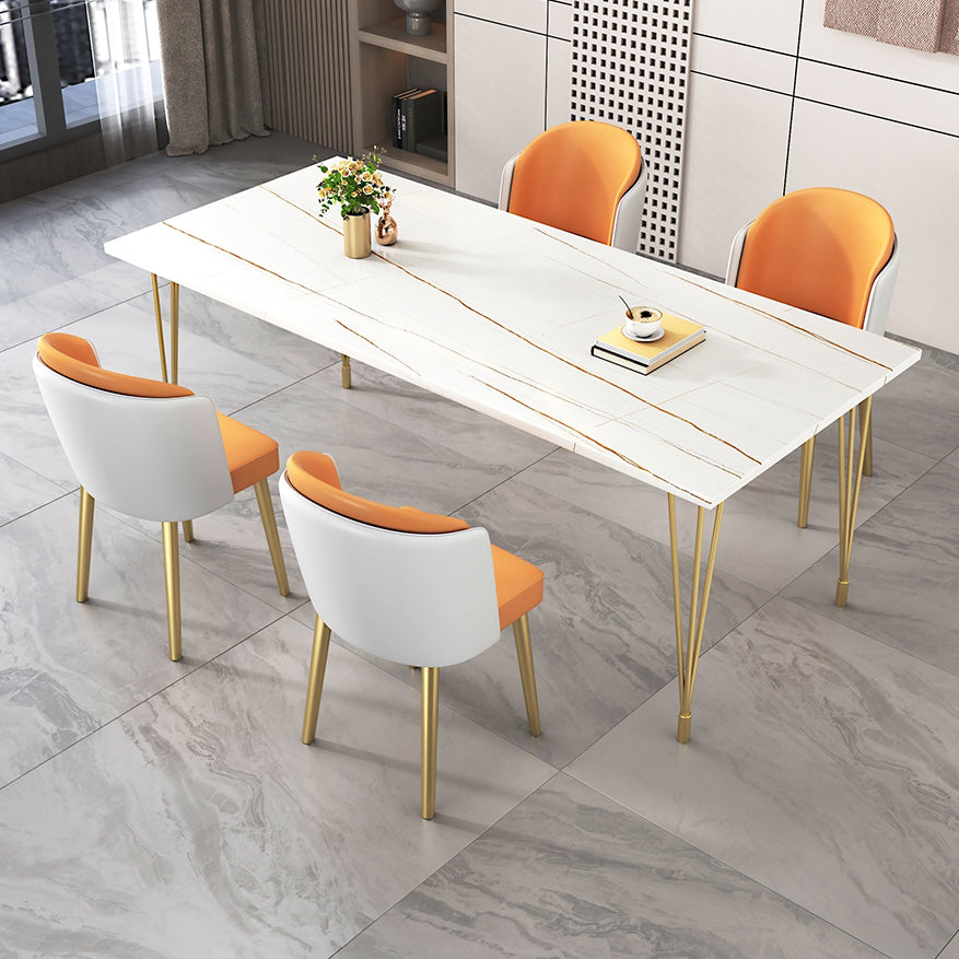 Nordic 1/5/7 Pieces Dining Set Rectangle Stone Dining Table for Kitchen Dining Room