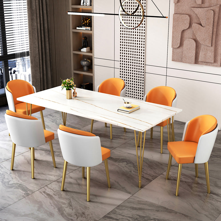 Nordic 1/5/7 Pieces Dining Set Rectangle Stone Dining Table for Kitchen Dining Room
