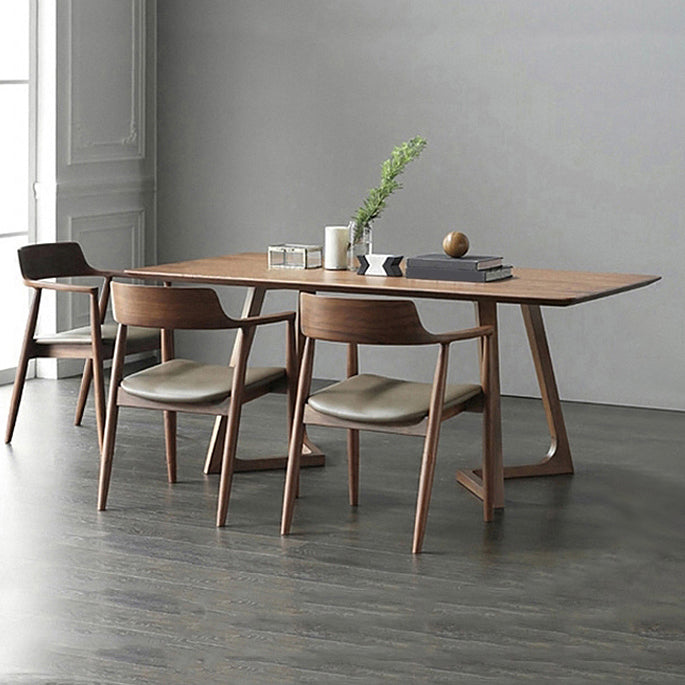 Modern 1/2/4/5 Pieces Dining Set Solid Wood Double Pedestal Dinette Set