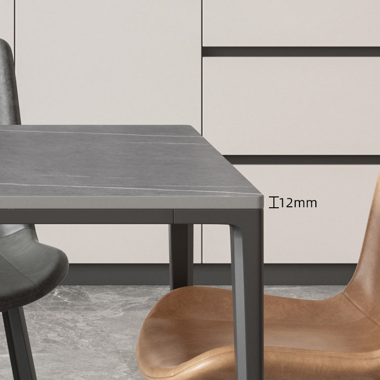 Contemporary Dining Table Set 1/4/5/7 Pcs Rectangle Dining Table with Armless Chairs