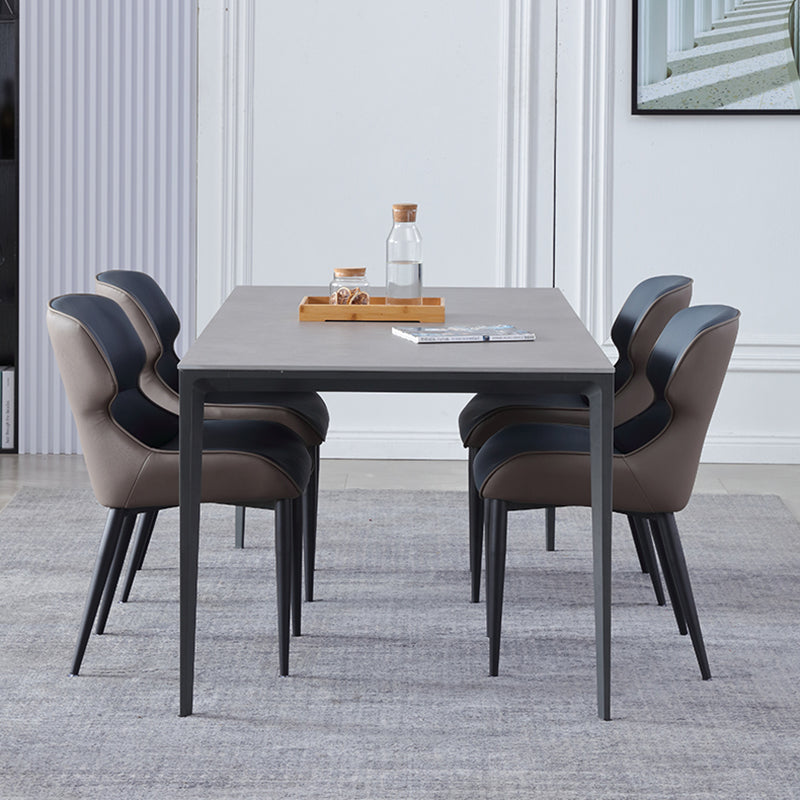 Sintered Stone Dining Table Set 1/4/5 Pcs Modern Dining Wingback Chairs