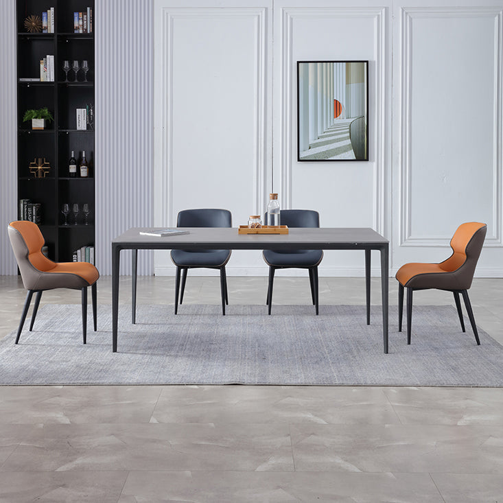 Sintered Stone Dining Table Set 1/4/5 Pcs Modern Dining Wingback Chairs