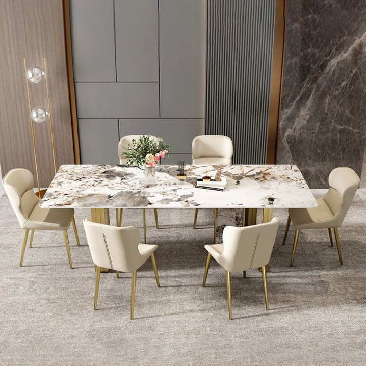 Contemporary Dining Set Stone 1/4/7 Pieces Dining Furniture for Home