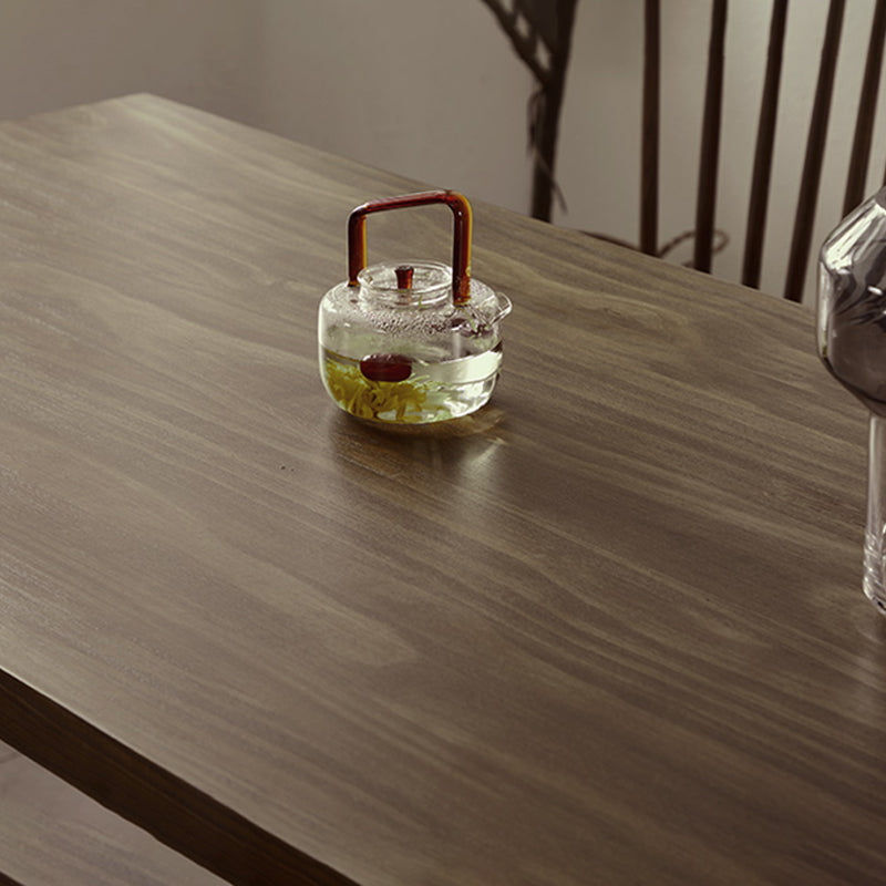 Modern 1/2/3/5 Pieces Dining Set Rectangle Double Pedestal Dinette Set in Natural