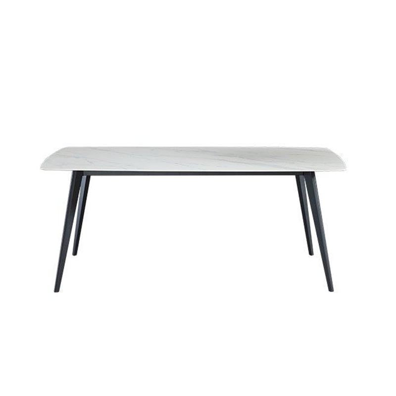 Rectangle Industrial Stone Table Standard Height Kitchen Room Table with 4 Legs