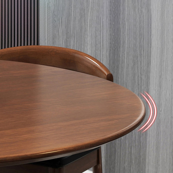 Rubberwood Solid Wood Table Round Dining Table for Kitchen Table