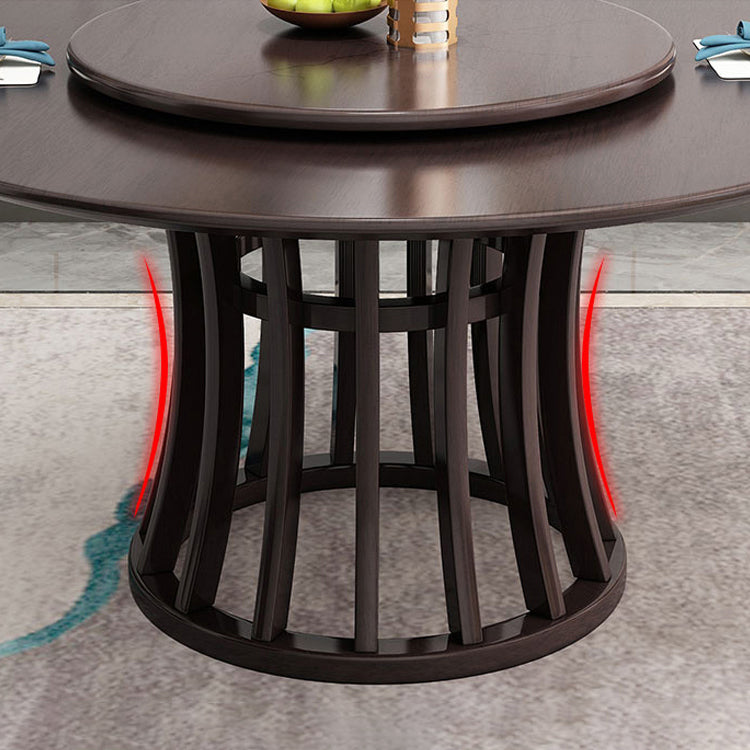 Rubberwood Solid Wood Table Round Dining Table for Kitchen Table