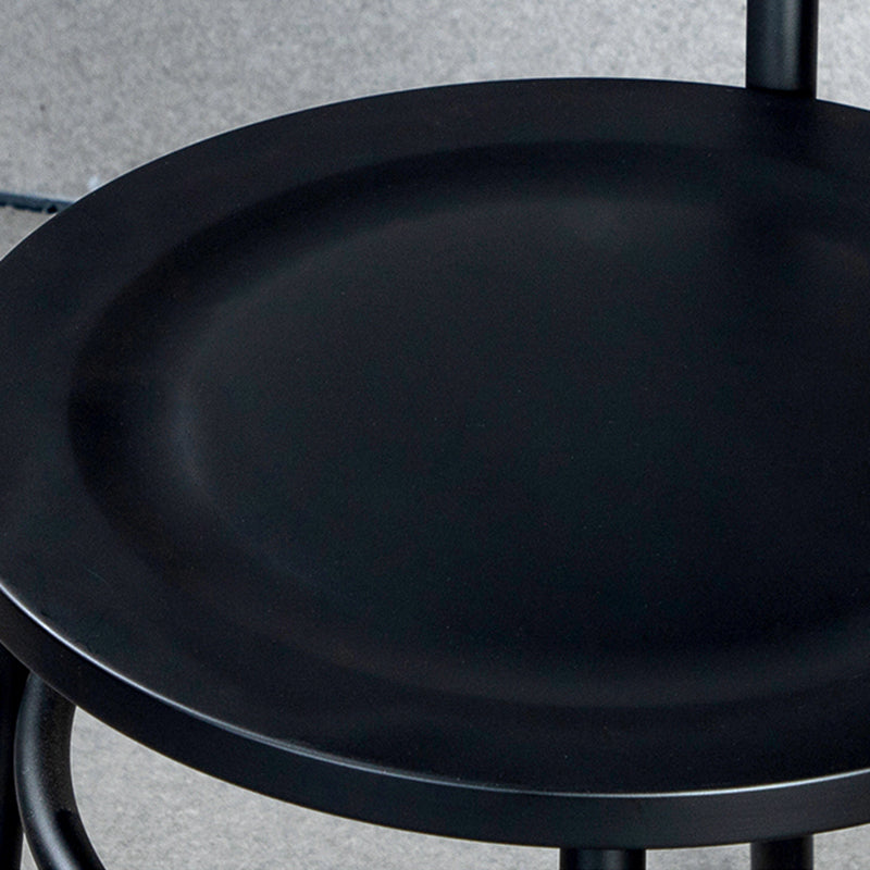 White and Black Dining Chairs Industrial Iron Armless Dining Side Chair