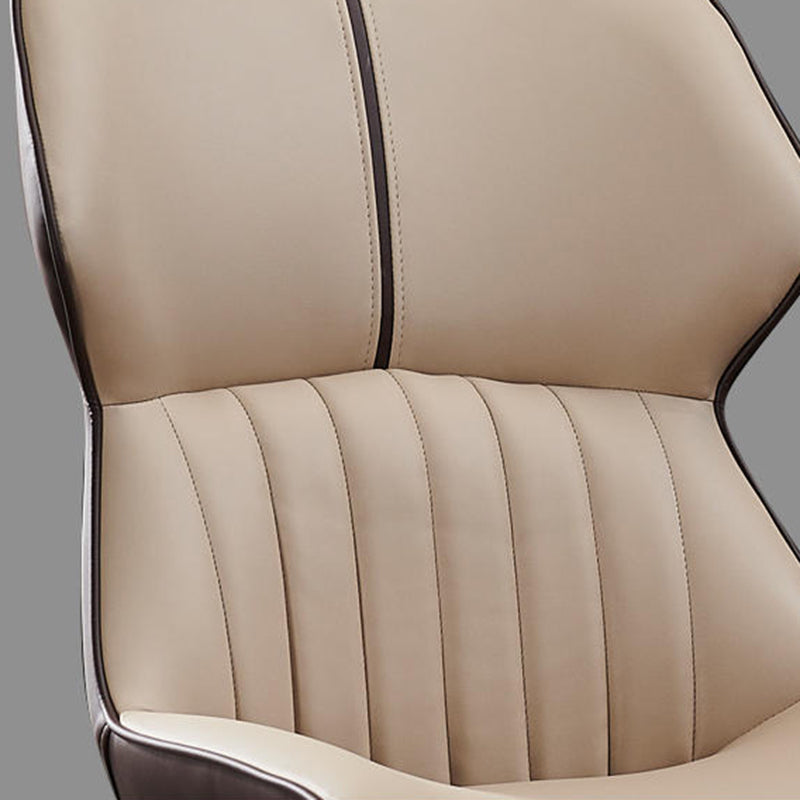 Faux Leather and Metal Side Chair Set Modern Dining Side Chair