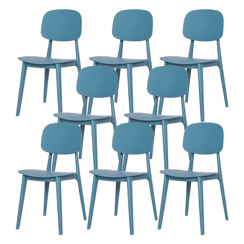 Scandinavian Open Back Dining Chair Plastic Armless Dining Side Chair