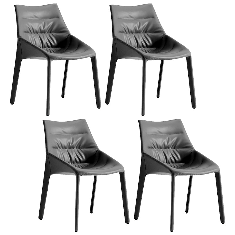 Upholstered Side Dining Chairs Faux Leather Side Chair Set for Home