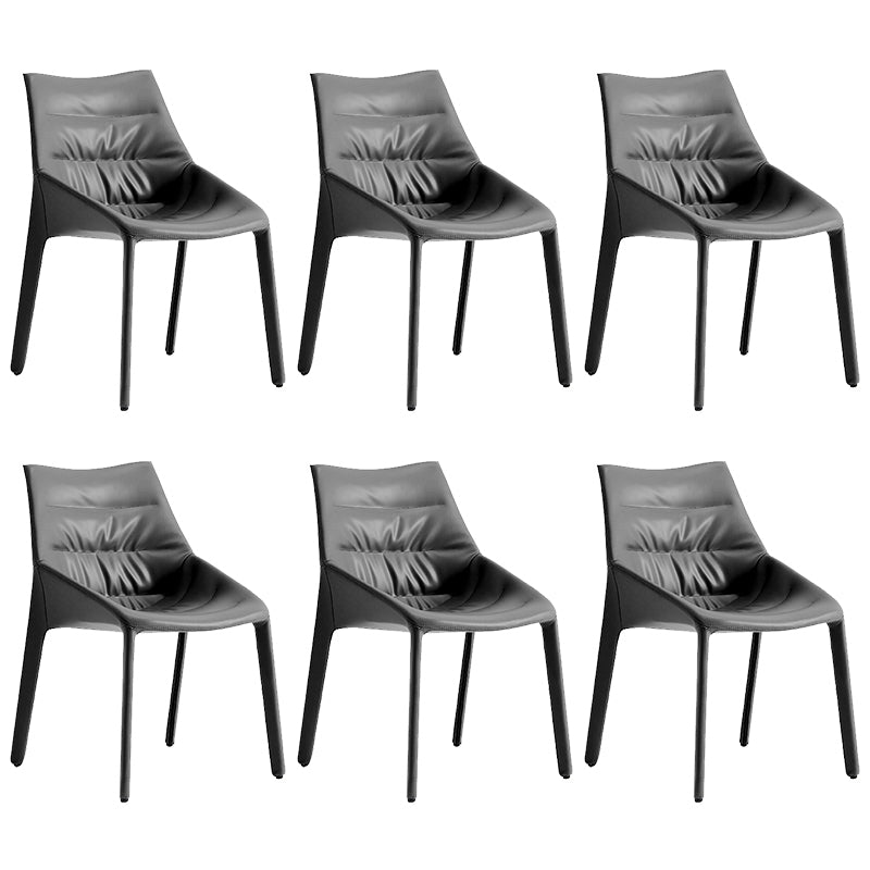 Upholstered Side Dining Chairs Faux Leather Side Chair Set for Home
