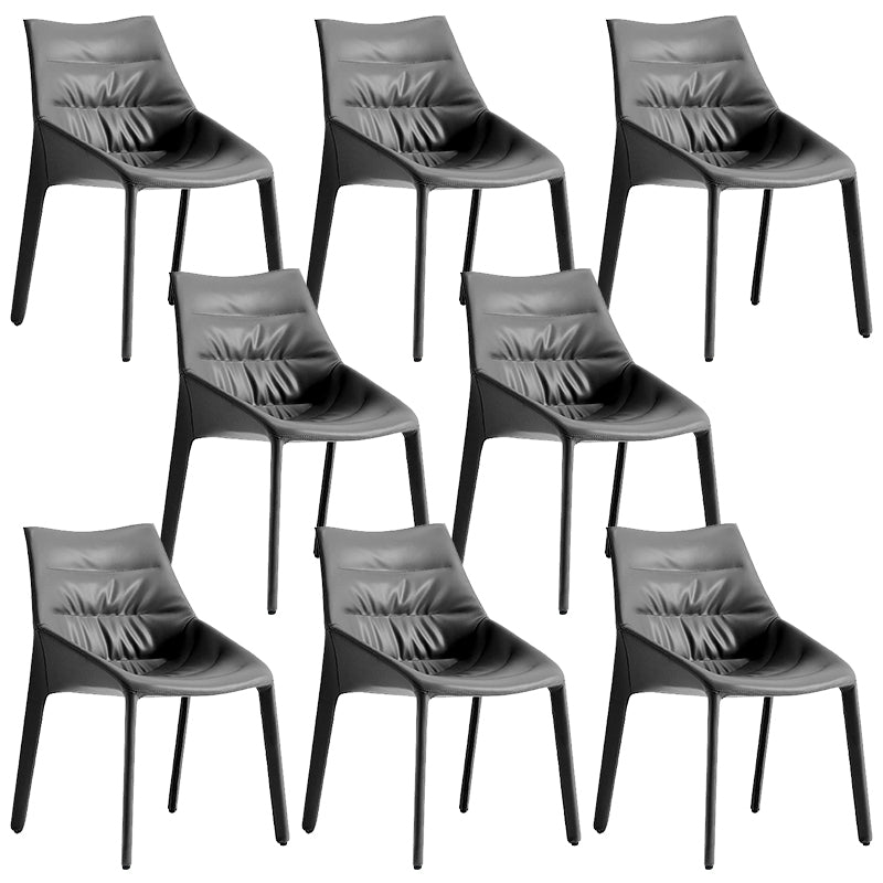 Upholstered Side Dining Chairs Faux Leather Side Chair Set for Home