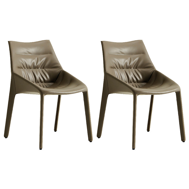 Upholstered Side Dining Chairs Faux Leather Side Chair Set for Home