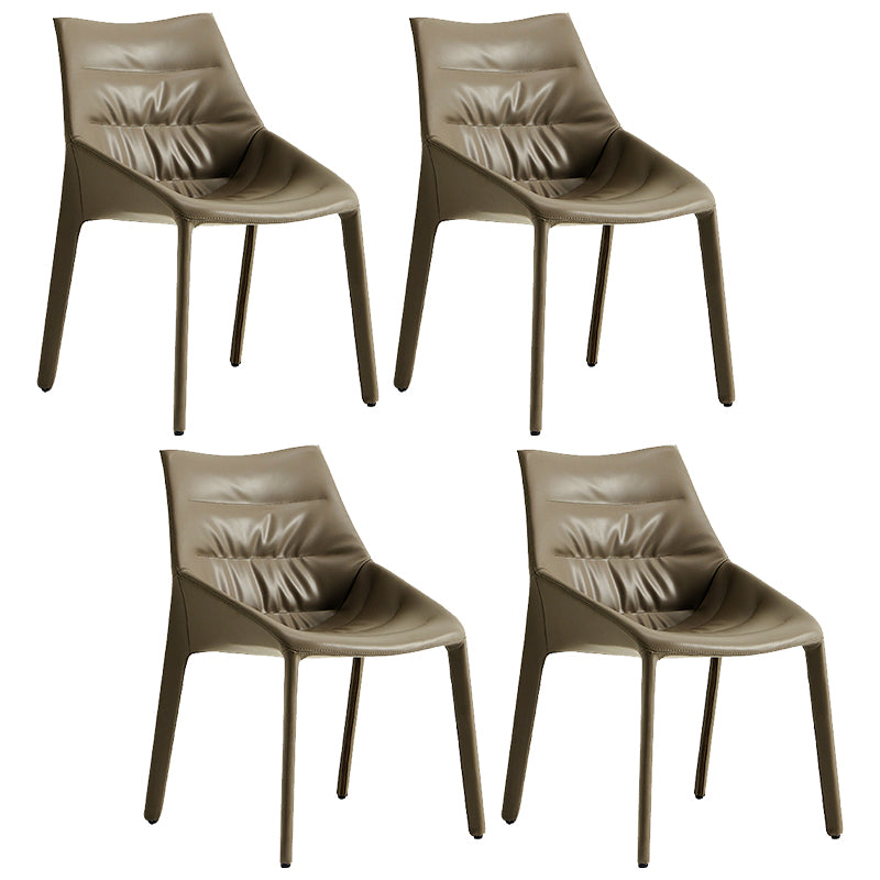 Upholstered Side Dining Chairs Faux Leather Side Chair Set for Home