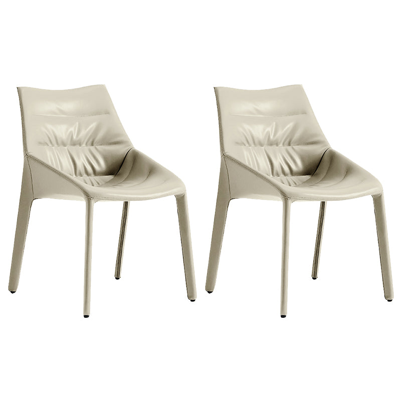 Upholstered Side Dining Chairs Faux Leather Side Chair Set for Home
