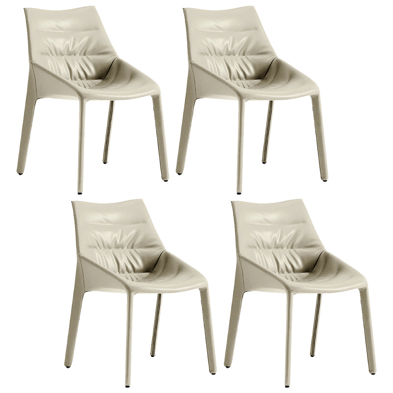 Upholstered Side Dining Chairs Faux Leather Side Chair Set for Home