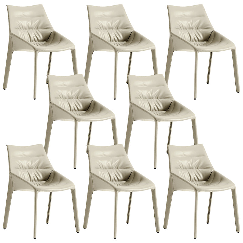 Upholstered Side Dining Chairs Faux Leather Side Chair Set for Home