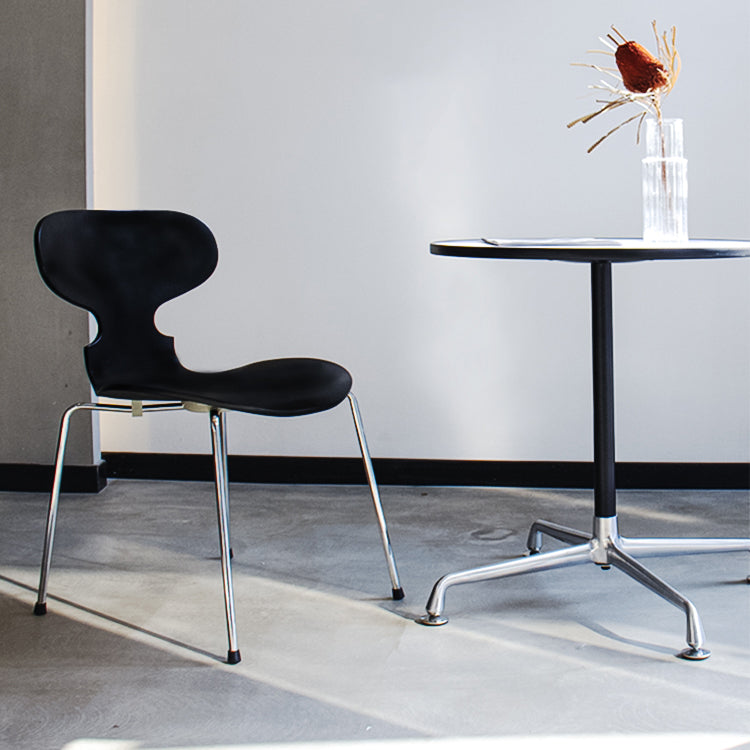 Stackable Armless Dining Chairs Contemporary Low Back Dining Side Chair