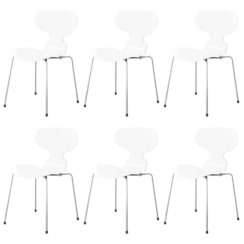 Stackable Armless Dining Chairs Contemporary Low Back Dining Side Chair