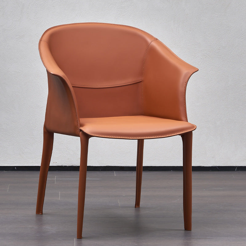 Faux Leather Dining Arm Chair Upholstered Dining Accent Chair