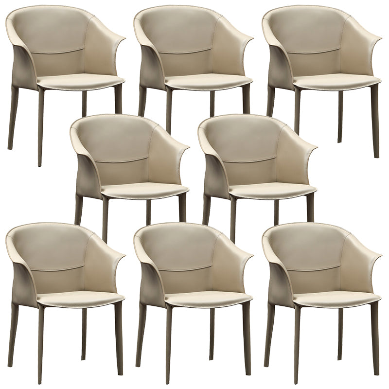Faux Leather Dining Arm Chair Upholstered Dining Accent Chair