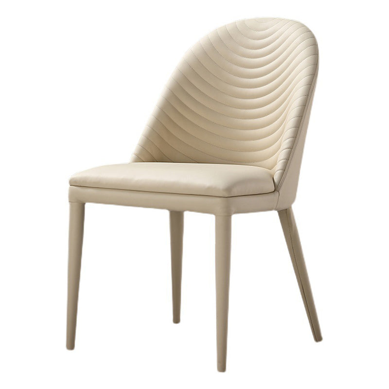 Upholstered Dining Side Chair Faux Leather Dining Accent Chair