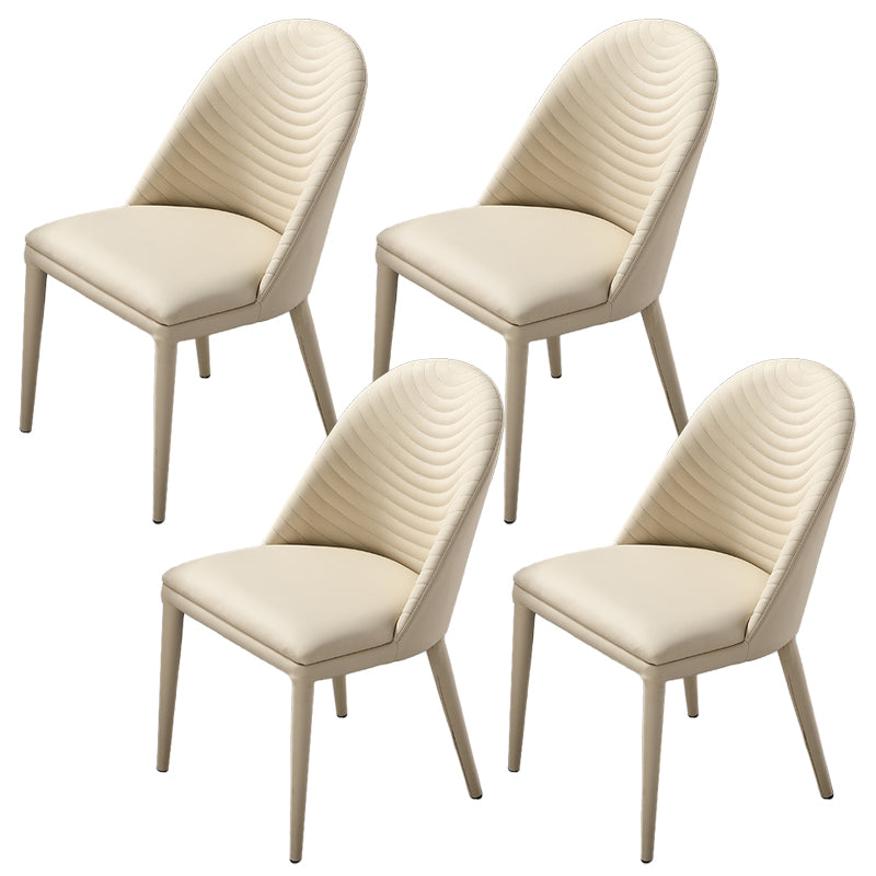 Upholstered Dining Side Chair Faux Leather Dining Accent Chair