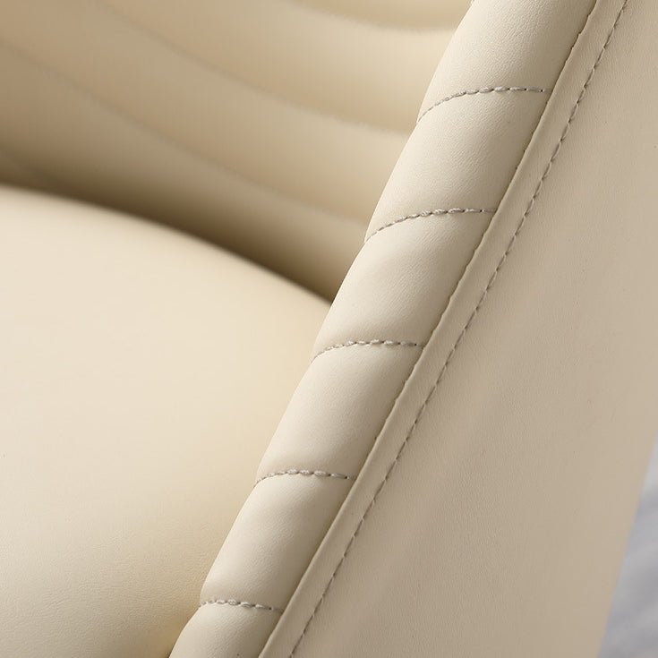 Upholstered Dining Side Chair Faux Leather Dining Accent Chair