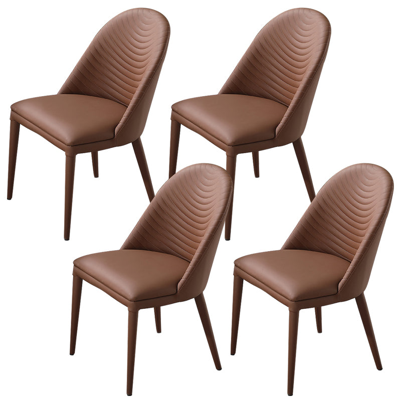 Upholstered Dining Side Chair Faux Leather Dining Accent Chair