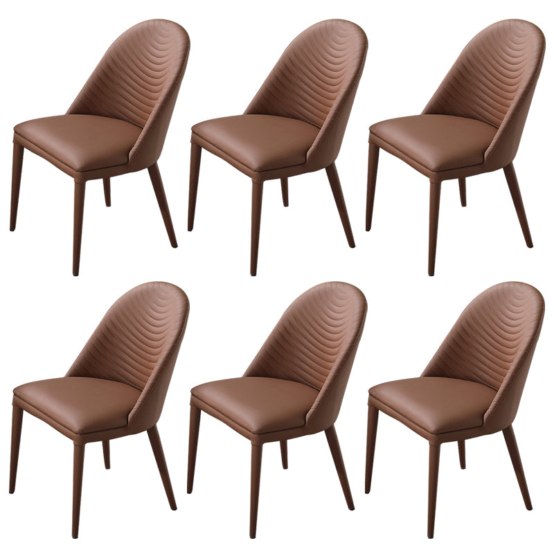 Upholstered Dining Side Chair Faux Leather Dining Accent Chair
